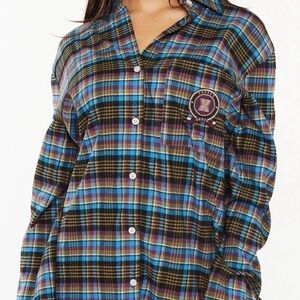 Savage X Fenty flannel plaid pajama. Size small